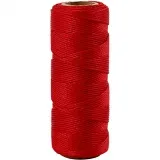 Bambusschnur, Dicke 1 mm, Rot, 65 m/ 1 Rolle