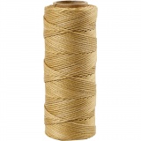 Bambuskordel, Dicke 1 mm, Gold, 65 m/ 1 Rolle