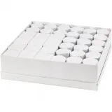 Mini-Deckelkartons, Größe 4,5x7 + 6x9 cm, Weiß, 36 Set/ 1 Pck