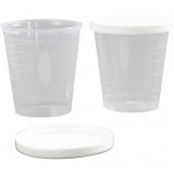 Mini-Becher mit Deckel, 30 ml, 75 Stk/ 1 Pck