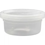 Plastikdose mit Deckel, H 38 mm, D 84 mm, 125 ml, 20 Stk/ 1 Pck