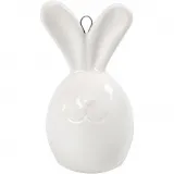 Hase, H 6,7 cm, D 3,6 cm, Weiß, 3 Stk/ 1 Pck