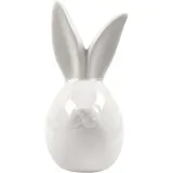 Hase, H 11,4 cm, D 5,5 cm, Weiß, 12 Stk/ 1 Pck