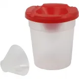 Auslaufsicherer Pinselbecher, H 8,5 cm, D 8 cm, 250 ml, 1 Stk