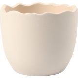 Blumentopf, H 6,3 cm, D 7,5 cm, Weiß, 24 Stk/ 1 Pck