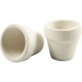 Blumentopf, H 4,6 cm, D 5,2 cm, Weiß, 48 Stk/ 1 Pck