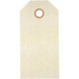 Manila-Anhänger, Größe 5x10 cm, 250 g, Creme, 20 Stk/ 1 Pck