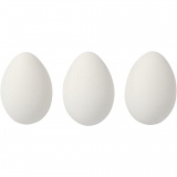 Eier, H 6 cm, Weiß, 12 Stk/ 1 Pck