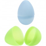 Eier, H 6 cm, D 4 cm, Pastellfarben, 12 Stk/ 1 Pck