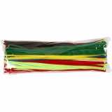 Chenilledraht, L 45 cm, Dicke 6 mm, Sortierte Farben, 200 sort./ 1 Pck