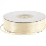 Satinband, B 3 mm, Naturweiß, 100 m/ 1 Rolle