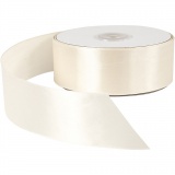 Satinband, B 38 mm, Creme, 50 m/ 1 Rolle