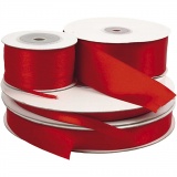 Satinband, B 3 mm, Rot, 100 m/ 1 Rolle