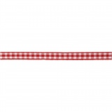 Karoband, B 6 mm, Rot/Weiß, 50 m/ 1 Rolle