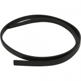 Lederband Imitat, B 10 mm, Dicke 3 mm, Schwarz, 1 m/ 1 Pck