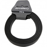 Lederband Imitat, B 10 mm, Dicke 3 mm, Schwarz, 1 m/ 1 Pck