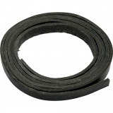 Lederband , B 10 mm, Dicke 3 mm, Schwarz, 2 m/ 1 Pck