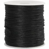 Baumwollschnur, Dicke 1 mm, Schwarz, 100 m/ 1 Pck