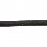 Lederband, Dicke 1 mm, Schwarz, 50 m/ 1 Rolle