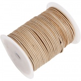 Lederband, Dicke 2 mm, Beige, 50 m/ 1 Rolle