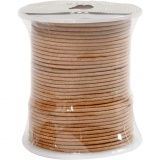 Lederband, Dicke 2 mm, Beige, 50 m/ 1 Rolle