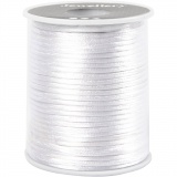 Satinband, Dicke 2 mm, Weiß, 50 m/ 1 Rolle