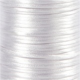 Satinband, Dicke 2 mm, Weiß, 50 m/ 1 Rolle