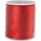 Satinband, Dicke 2 mm, Rot, 50 m/ 1 Rolle