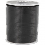 Satinband, Dicke 2 mm, Schwarz, 50 m/ 1 Rolle