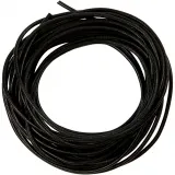 Lederband , Dicke 2 mm, Schwarz, 4 m/ 1 Rolle