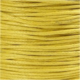 Baumwollband, Dicke 1 mm, Gelb, 40 m/ 1 Rolle