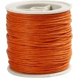 Baumwollschnur, Dicke 1 mm, gewachst, Orange, 40 m/ 1 Rolle