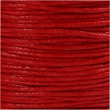 Baumwollband, Dicke 1 mm, Rot, 40 m/ 1 Rolle