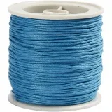 Baumwollschnur, Dicke 1 mm, gewachst, Türkis, 40 m/ 1 Rolle