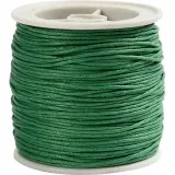 Baumwollschnur, Dicke 1 mm, gewachst, Grün, 40 m/ 1 Rolle