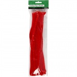 Chenilledraht, L 30 cm, Dicke 9 mm, Rot, 25 Stk/ 1 Pck