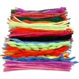 Pfeifenreiniger, L 30 cm, Dicke 6-15 mm, Sortierte Farben, 500 sort./ 1 Pck