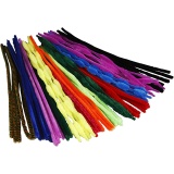 Chenilledraht, L 30 cm, Dicke 6-15 mm, Sortierte Farben, 500 sort./ 1 Pck