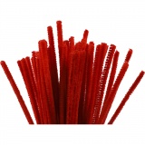 Chenilledraht, L 30 cm, Dicke 6 mm, Rot, 50 Stk/ 1 Pck