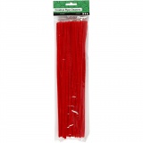 Chenilledraht, L 30 cm, Dicke 6 mm, Rot, 50 Stk/ 1 Pck