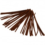 Chenilledraht, L 30 cm, Dicke 6 mm, Braun, 50 Stk/ 1 Pck