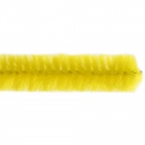 Chenilledraht, L 30 cm, Dicke 6 mm, Gelb, 50 Stk/ 1 Pck
