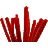 Pfeifenreiniger, L: 30 cm, Dicke 15 mm, Rot, 15 Stk/ 1 Pck