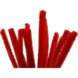 Pfeifenreiniger, L 30 cm, Dicke 15 mm, Rot, 15 Stk/ 1 Pck