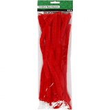 Chenilledraht, L 30 cm, Dicke 15 mm, Rot, 15 Stk/ 1 Pck