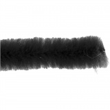 Chenilledraht, L 30 cm, Dicke 15 mm, Schwarz, 15 Stk/ 1 Pck