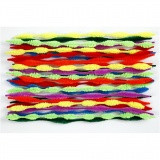 Chenilledraht, Wellenform, L 30 cm, Dicke 5-12 mm, Sortierte Farben, 28 sort./ 1 Pck