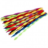 Chenilledraht, Wellenform, L 30 cm, Dicke 5-12 mm, Sortierte Farben, 28 sort./ 1 Pck