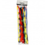 Chenilledraht, Wellenform, L 30 cm, Dicke 5-12 mm, Sortierte Farben, 28 sort./ 1 Pck