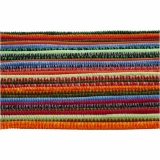 Chenilledraht, gestreifter, L 30 cm, Dicke 6 mm, Sortierte Farben, 30 sort./ 1 Pck